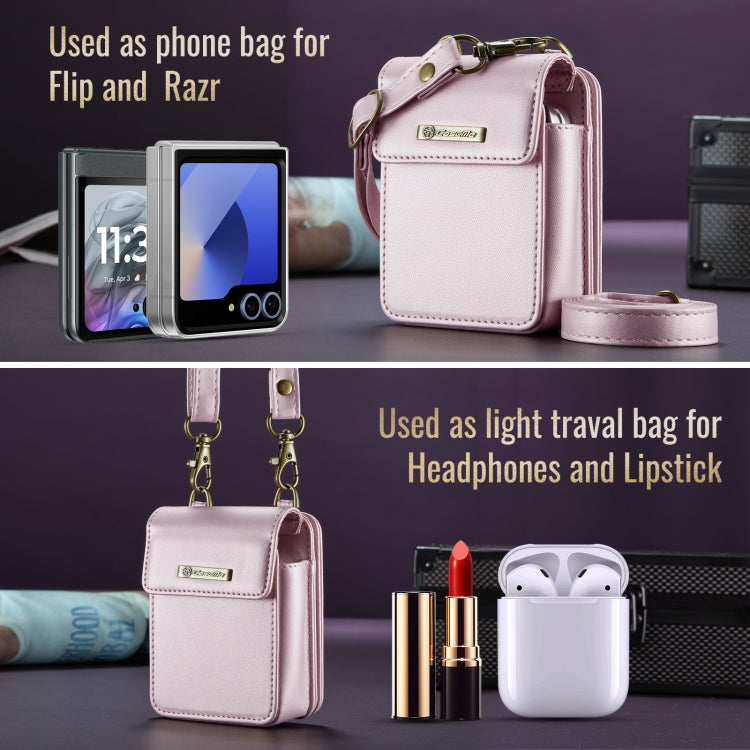 CaseMe Me50 Mini Universal Bag for Apple and Samsung Headphones + Lipstick(Pink) - For AirPods 1/2 by CaseMe | Online Shopping South Africa | PMC Jewellery | Buy Now Pay Later Mobicred