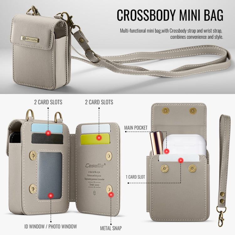 CaseMe Me50 Mini Universal Bag for Apple and Samsung Headphones + Lipstick(Khaki) - For AirPods 1/2 by CaseMe | Online Shopping South Africa | PMC Jewellery | Buy Now Pay Later Mobicred