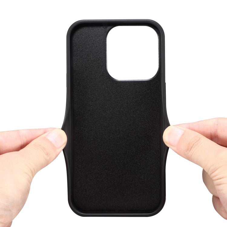 For iPhone 16 Pro Max Denior D08 PU Single Card Slot Holder Phone Case(Black) - free shipping - PMC Jewellery - Order now!