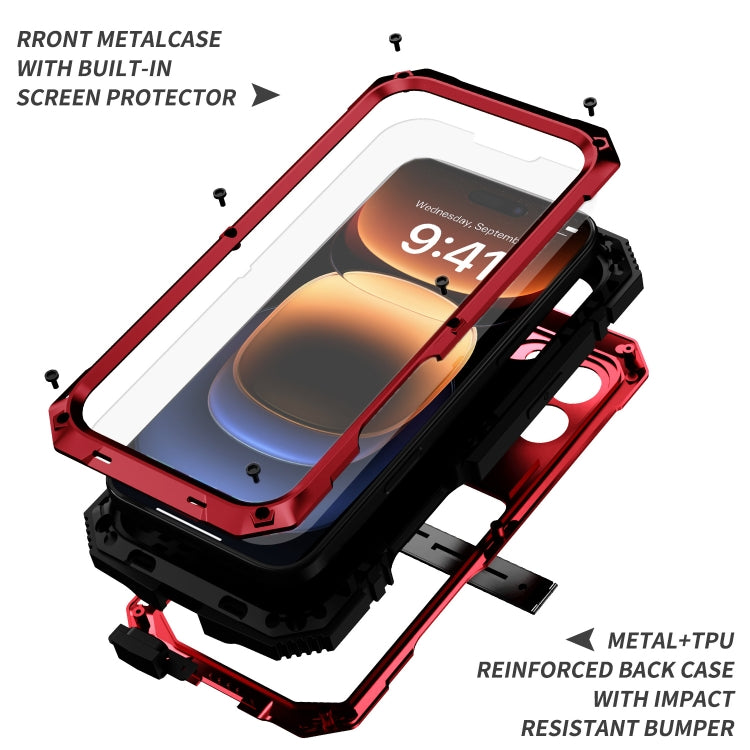 For iPhone 16 Pro R-JUST Life Waterproof Dustproof Shockproof Phone Case(Red) - iPhone 16 Pro Cases by R-JUST | Online Shopping South Africa | PMC Jewellery | Buy Now Pay Later Mobicred