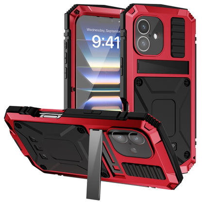 For iPhone 16 R-JUST Life Waterproof Dustproof Shockproof Phone Case(Red) - iPhone 16 Cases by R-JUST | Online Shopping South Africa | PMC Jewellery | Buy Now Pay Later Mobicred