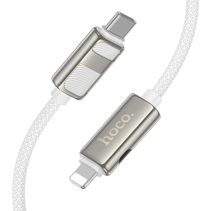 hoco U137 USB-C / Type-C to 8 Pin Line PD Charging Data Cable with Display, Length:1.2m(Black) - 2 in 1 Cable by hoco | Online Shopping South Africa | PMC Jewellery | Buy Now Pay Later Mobicred