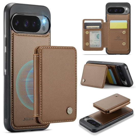 For Google Pixel 9 Pro XL JEEHOOD J05 Business Magnetic Style RFID Leather Phone Case(Brown) - Google Cases by JEEHOOD | Online Shopping South Africa | PMC Jewellery | Buy Now Pay Later Mobicred