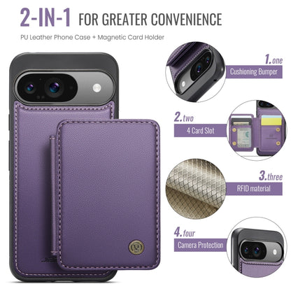 For Google Pixel 9 / 9 Pro JEEHOOD J05 Business Magnetic Style RFID Leather Phone Case(Purple) - Google Cases by JEEHOOD | Online Shopping South Africa | PMC Jewellery | Buy Now Pay Later Mobicred