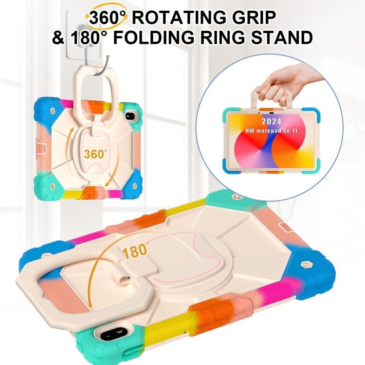 For Huawei Matepad SE 11 2024 Contrast Color Robot Silicone Hybrid PC Tablet Case(Colorful Blue) - Huawei by PMC Jewellery | Online Shopping South Africa | PMC Jewellery | Buy Now Pay Later Mobicred