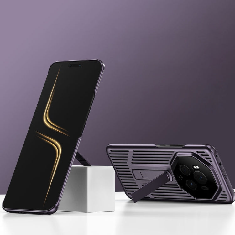 For Honor Magic6 Pro Extraordinary Cooling Holder Phone Case(Dark Purple) - Honor Cases by PMC Jewellery | Online Shopping South Africa | PMC Jewellery | Buy Now Pay Later Mobicred