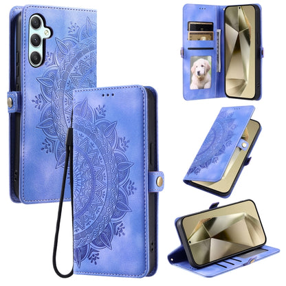 For Samsung Galaxy S25+ 5G Skin Feel Totem Embossed Leather Phone Case(Purple) - Galaxy S25+ 5G Cases by PMC Jewellery | Online Shopping South Africa | PMC Jewellery | Buy Now Pay Later Mobicred