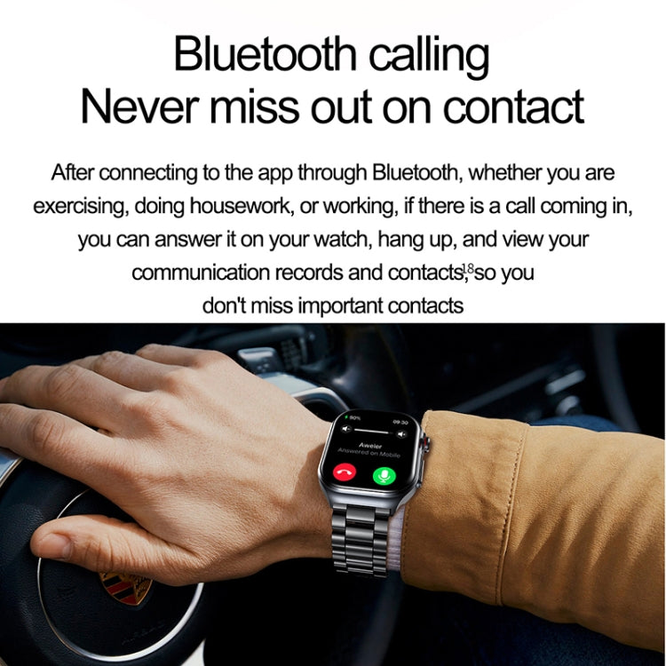 ET585 2.04 inch Silicone Strap IP68 Waterproof Smart Watch, Support ECG / Blood Composition Measurement(Blue) - Smart Watches by PMC Jewellery | Online Shopping South Africa | PMC Jewellery | Buy Now Pay Later Mobicred