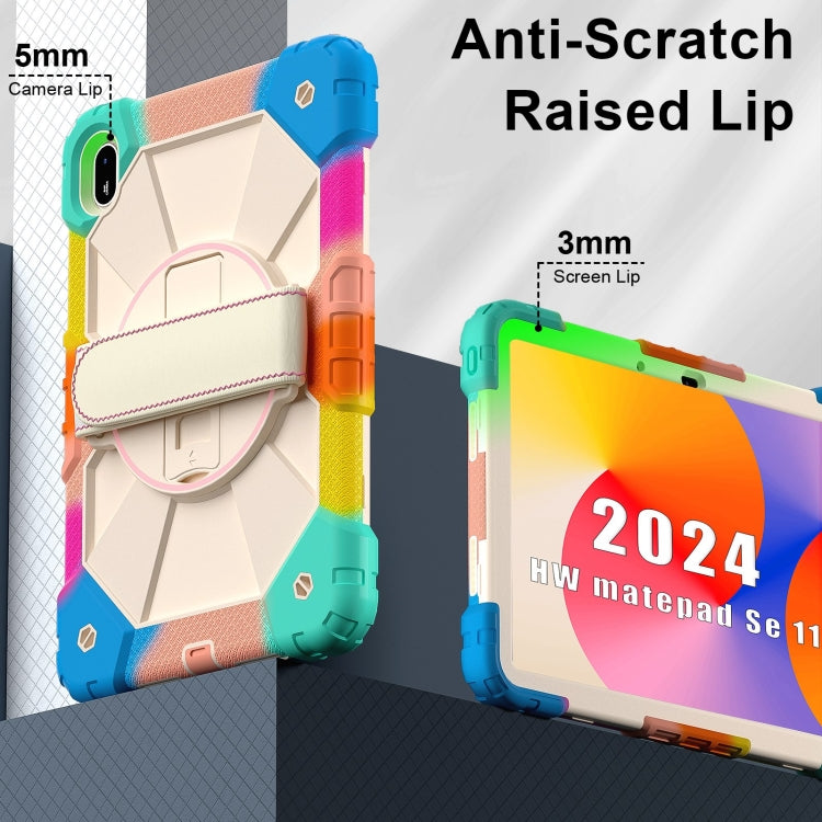 For Huawei MatePad SE 11 2024 Contrast Color Robot Silicone Hybrid PC Tablet Case(Colorful Blue) - Huawei by PMC TechLife | Online Shopping South Africa | PMC TechLife | Buy Now Pay Later Mobicred