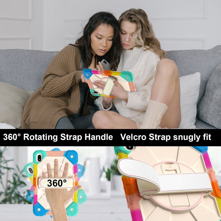 For Huawei MatePad SE 11 2024 Contrast Color Robot Silicone Hybrid PC Tablet Case(Colorful Blue) - Huawei by PMC TechLife | Online Shopping South Africa | PMC TechLife | Buy Now Pay Later Mobicred