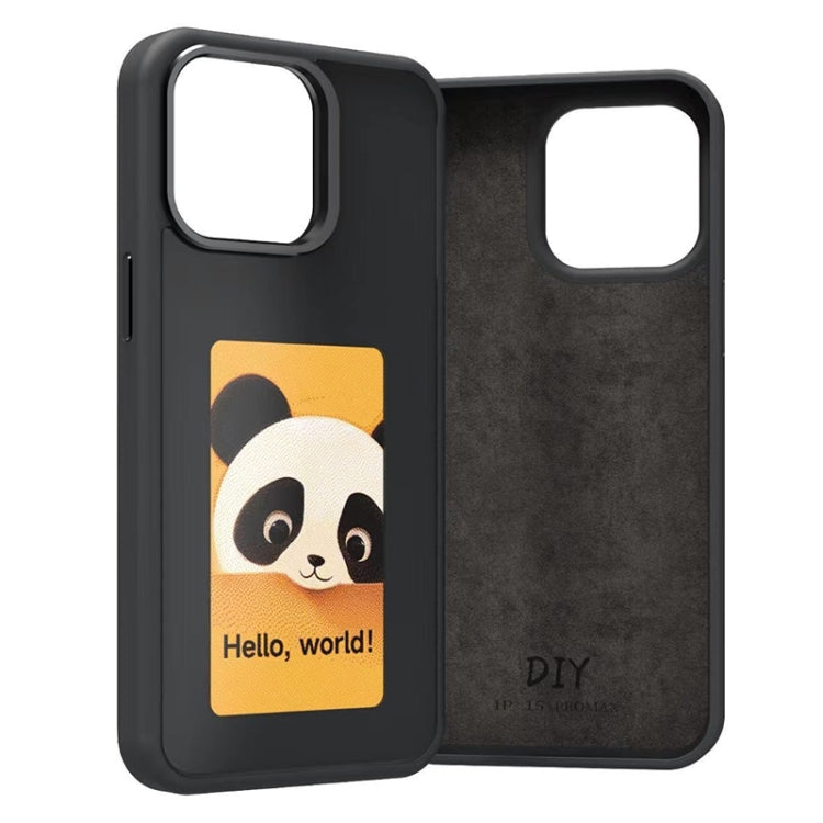 For iPhone 16 Pro Max Four-Color E-ink Screen NFC DIY Phone Case(Black) - iPhone 16 Pro Max Cases by PMC Jewellery | Online Shopping South Africa | PMC Jewellery | Buy Now Pay Later Mobicred