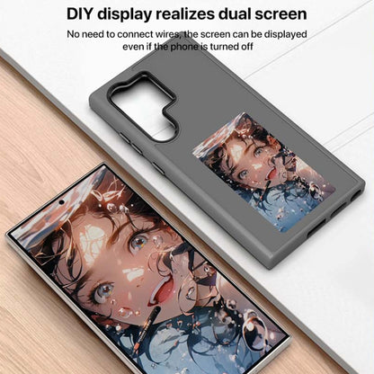 For Samsung Galaxy S24 Ultra 5G Four-Color E-ink Screen NFC DIY Phone Case(Grey) - Galaxy S24 Ultra 5G Cases by PMC Jewellery | Online Shopping South Africa | PMC Jewellery | Buy Now Pay Later Mobicred