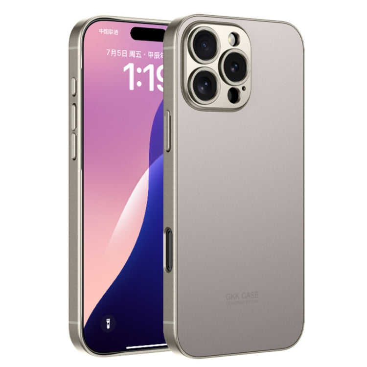 For iPhone 16 Pro Max GKK AG Craft Skin Feel Full Coverage Phone Case(Titanium Grey) - free shipping - PMC Jewellery - Order now!