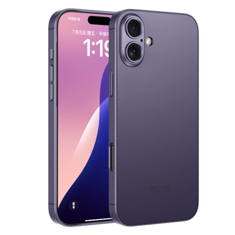 For iPhone 16 GKK AG Craft Skin Feel Full Coverage Phone Case(Purple) - iPhone 16 Cases by GKK | Online Shopping South Africa | PMC Jewellery | Buy Now Pay Later Mobicred