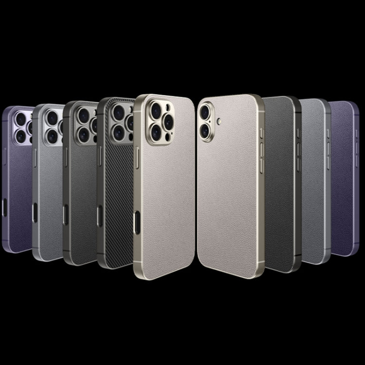 For iPhone 16 GKK Metal Paint Skin Feel Leather Full Coverage Phone Case(Black) - iPhone 16 Cases by GKK | Online Shopping South Africa | PMC Jewellery | Buy Now Pay Later Mobicred