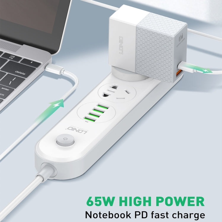 LDNIO A2620C PD3.0 65W USB Power Adapter Travel Charger with Type-C to Type-C Cable, EU Plug - USB Charger by LDNIO | Online Shopping South Africa | PMC Jewellery | Buy Now Pay Later Mobicred