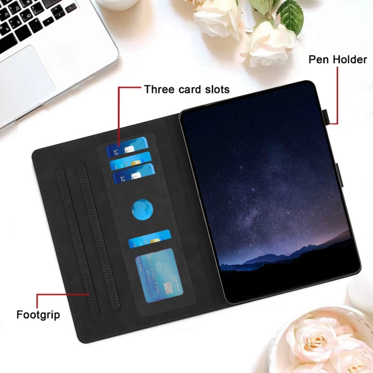 For Samsung Galaxy Tab S9 / S9 FE Honeycomb Embossed Leather Smart Tablet Case(Black) - free shipping - PMC Jewellery - Order now!
