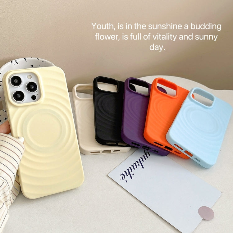 For iPhone 16 Pro Frosted Wave Texture MagSafe Magnetic TPU Phone Case(Orange) - iPhone 16 Pro Cases by PMC Jewellery | Online Shopping South Africa | PMC Jewellery | Buy Now Pay Later Mobicred