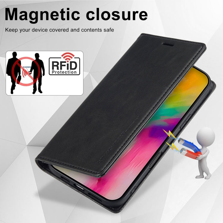 For iPhone 16 Pro LC.IMEEKE RFID Anti-theft Leather Phone Case(Black) - iPhone 16 Pro Cases by LC.IMEEKE | Online Shopping South Africa | PMC Jewellery | Buy Now Pay Later Mobicred