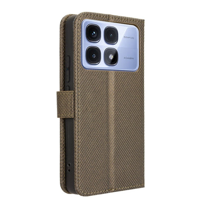 For Redmi K70 Ultra Diamond Texture Leather Phone Case(Brown) - Xiaomi Cases by PMC Jewellery | Online Shopping South Africa | PMC Jewellery | Buy Now Pay Later Mobicred