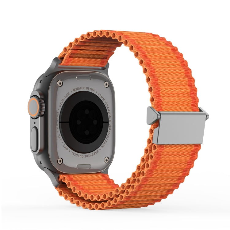 For Apple Watch Series 9 41mm DUX DUCIS YC Series Ocean Nylon Watch Band(Orange) - Watch Bands by DUX DUCIS | Online Shopping South Africa | PMC Jewellery | Buy Now Pay Later Mobicred