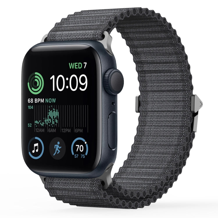 For Apple Watch SE 2022 44mm DUX DUCIS YC Series Ocean Nylon Watch Band(Dark Grey) - Watch Bands by DUX DUCIS | Online Shopping South Africa | PMC Jewellery | Buy Now Pay Later Mobicred