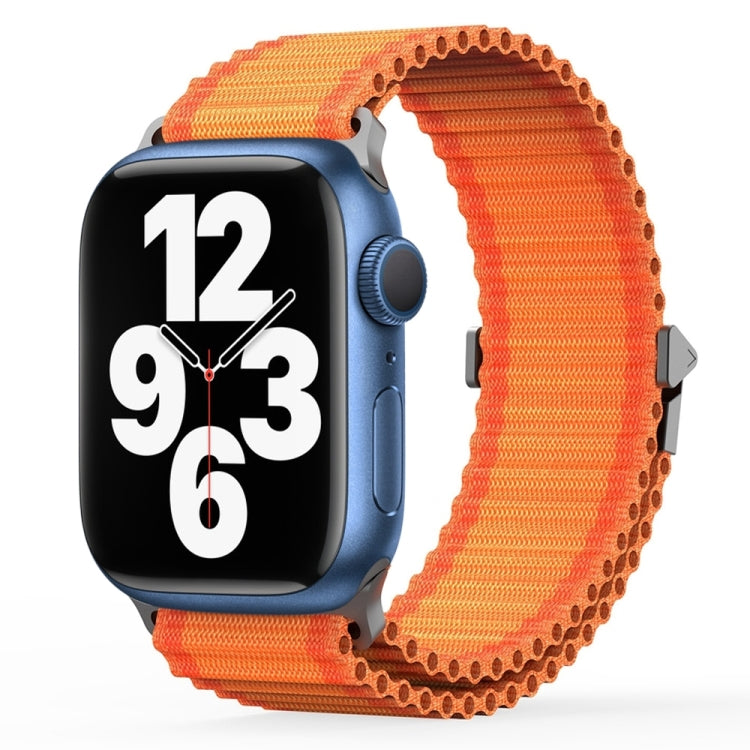 For Apple Watch Series 7 45mm DUX DUCIS YC Series Ocean Nylon Watch Band(Orange) - Watch Bands by DUX DUCIS | Online Shopping South Africa | PMC Jewellery | Buy Now Pay Later Mobicred