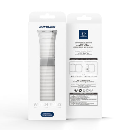 For Apple Watch SE 40mm DUX DUCIS YC Series Ocean Nylon Watch Band(White) - Watch Bands by DUX DUCIS | Online Shopping South Africa | PMC Jewellery | Buy Now Pay Later Mobicred