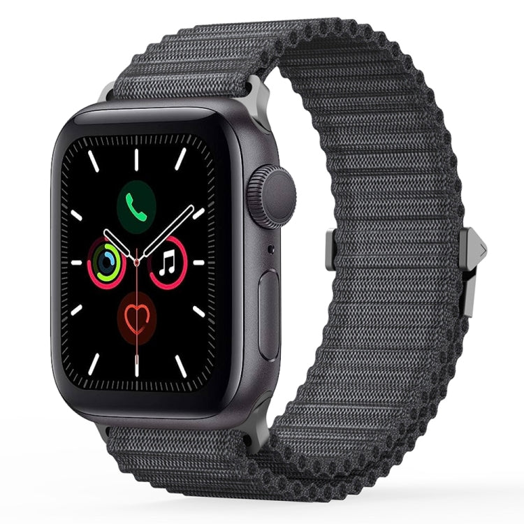 For Apple Watch Series 5 44mm DUX DUCIS YC Series Ocean Nylon Watch Band(Dark Grey) - Watch Bands by DUX DUCIS | Online Shopping South Africa | PMC Jewellery | Buy Now Pay Later Mobicred