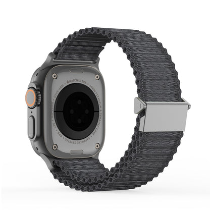 For Apple Watch Series 5 44mm DUX DUCIS YC Series Ocean Nylon Watch Band(Dark Grey) - Watch Bands by DUX DUCIS | Online Shopping South Africa | PMC Jewellery | Buy Now Pay Later Mobicred