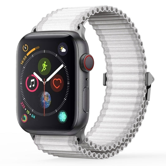 For Apple Watch Series 4 44mm DUX DUCIS YC Series Ocean Nylon Watch Band(White) - Watch Bands by DUX DUCIS | Online Shopping South Africa | PMC Jewellery | Buy Now Pay Later Mobicred