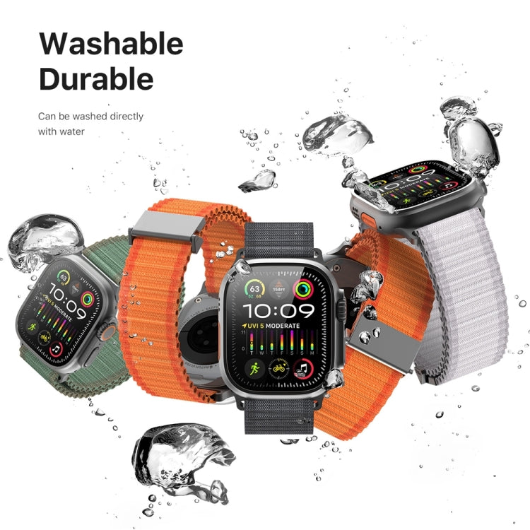 For Apple Watch Series 4 44mm DUX DUCIS YC Series Ocean Nylon Watch Band(Orange) - Watch Bands by DUX DUCIS | Online Shopping South Africa | PMC Jewellery | Buy Now Pay Later Mobicred