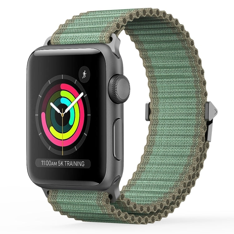 For Apple Watch Series 3 38mm DUX DUCIS YC Series Ocean Nylon Watch Band(Green) - Watch Bands by DUX DUCIS | Online Shopping South Africa | PMC Jewellery | Buy Now Pay Later Mobicred