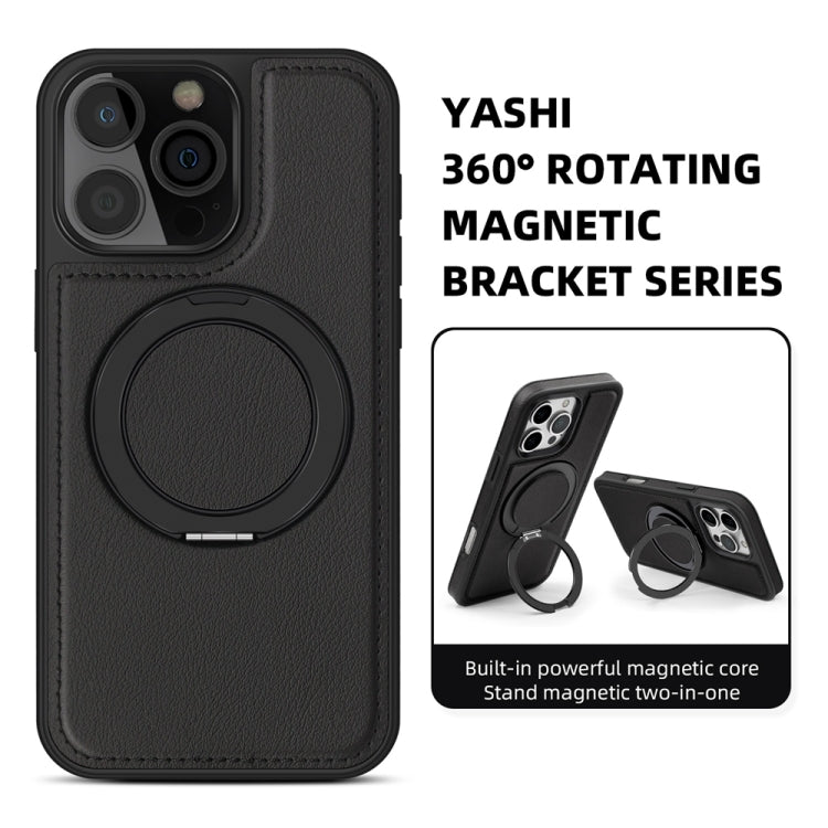 For iPhone 16 Pro Max Yashi 360 Degree Rotating MagSafe Holder Phone Case(Black) - iPhone 16 Pro Max Cases by PMC Jewellery | Online Shopping South Africa | PMC Jewellery | Buy Now Pay Later Mobicred