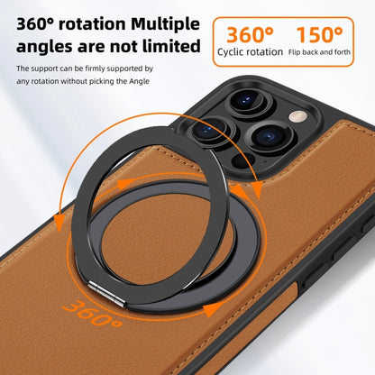 For iPhone 16 Pro Yashi 360 Degree Rotating MagSafe Holder Phone Case(Brown) - iPhone 16 Pro Cases by PMC Jewellery | Online Shopping South Africa | PMC Jewellery | Buy Now Pay Later Mobicred