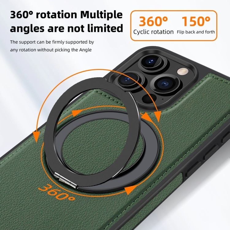 For iPhone 16 Plus Yashi 360 Degree Rotating MagSafe Holder Phone Case(Dark Green) - iPhone 16 Plus Cases by PMC Jewellery | Online Shopping South Africa | PMC Jewellery | Buy Now Pay Later Mobicred