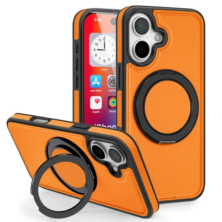 For iPhone 16 Yashi 360 Degree Rotating MagSafe Holder Phone Case(Orange) - iPhone 16 Cases by PMC Jewellery | Online Shopping South Africa | PMC Jewellery | Buy Now Pay Later Mobicred