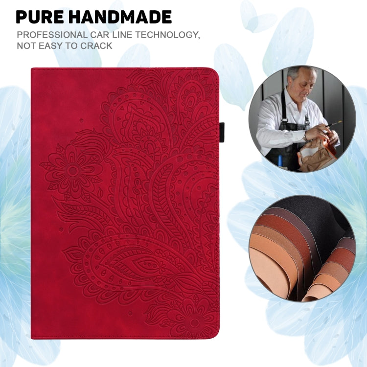 For Honor Pad 8 Peacock Embossed Pattern Leather Tablet Case(Red) - Honor by PMC TechLife | Online Shopping South Africa | PMC TechLife | Buy Now Pay Later Mobicred