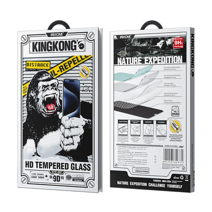 For iPhone 16 / 15 WK WTP-087 Space King Kong 9D Curved HD Tempered Glass Screen Protector - iPhone 16 Tempered Glass by WK | Online Shopping South Africa | PMC Jewellery | Buy Now Pay Later Mobicred