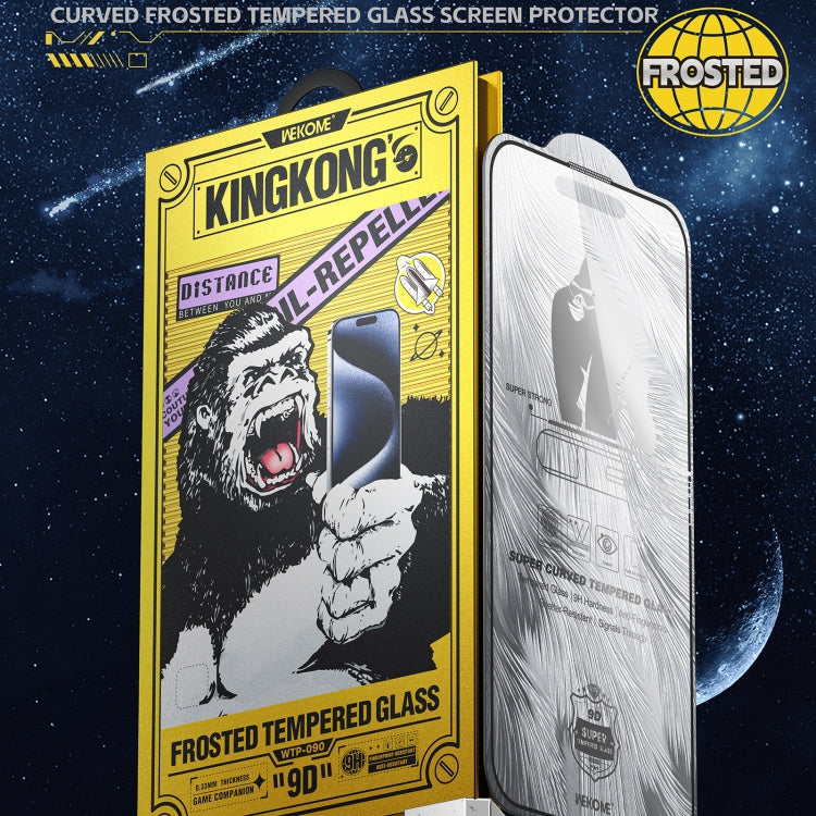 For iPhone 16 Plus / 15 Plus WK WTP-090 Space King Kong 9D Curved Frosted Tempered Glass Film - iPhone 16 Plus Tempered Glass by WK | Online Shopping South Africa | PMC Jewellery | Buy Now Pay Later Mobicred