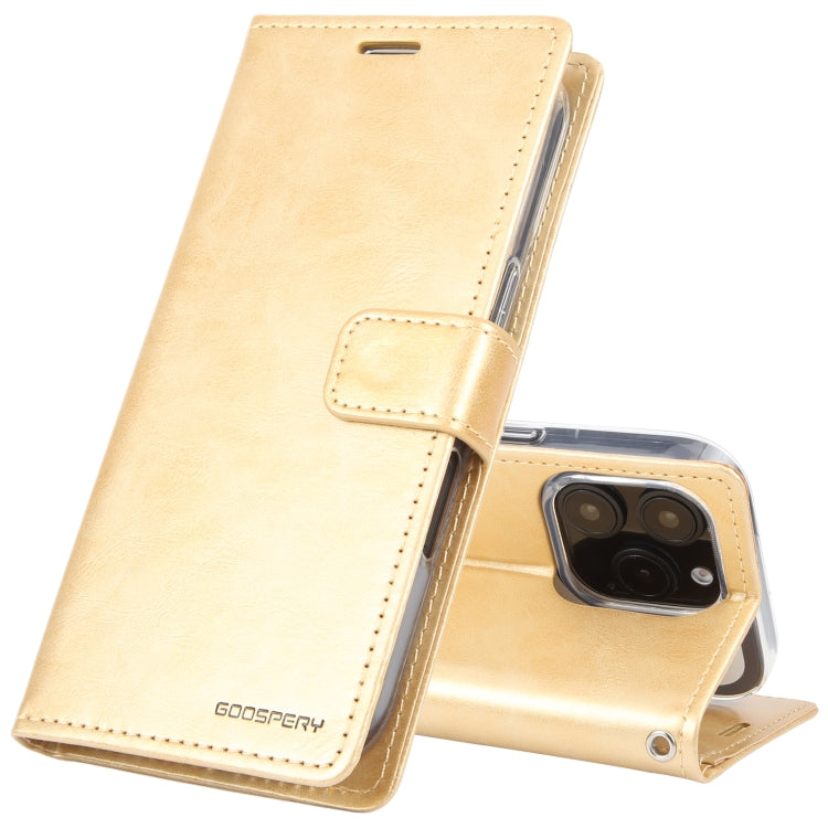 For iPhone 16 Pro Max GOOSPERY BLUE MOON Crazy Horse Texture Leather Phone Case(Gold) - iPhone 16 Pro Max Cases by GOOSPERY | Online Shopping South Africa | PMC Jewellery | Buy Now Pay Later Mobicred