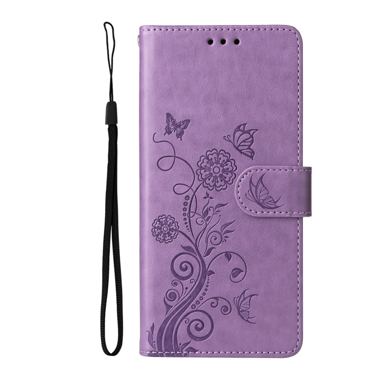 For Redmi K70 Ultra Embossed Butterfly Flowers Leather Phone Case(Purple) - Xiaomi Cases by PMC Jewellery | Online Shopping South Africa | PMC Jewellery | Buy Now Pay Later Mobicred