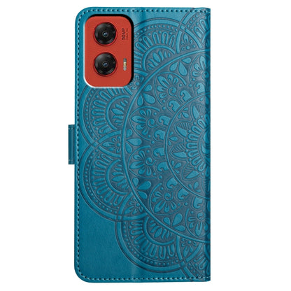 For Motorola Moto G Stylus 5G 2024 Flower Embossed Leather Phone Case(Blue) - Motorola Cases by PMC Jewellery | Online Shopping South Africa | PMC Jewellery | Buy Now Pay Later Mobicred