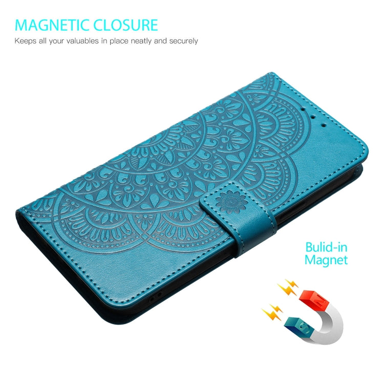 For Motorola Moto G Stylus 5G 2024 Flower Embossed Leather Phone Case(Blue) - Motorola Cases by PMC Jewellery | Online Shopping South Africa | PMC Jewellery | Buy Now Pay Later Mobicred