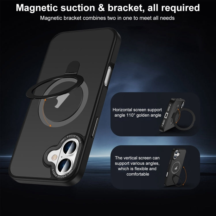 For iPhone 16 Pro Max Skin Feel MagSafe Magnetic Holder Phone Case(Transparent) - iPhone 16 Pro Max Cases by PMC Jewellery | Online Shopping South Africa | PMC Jewellery | Buy Now Pay Later Mobicred