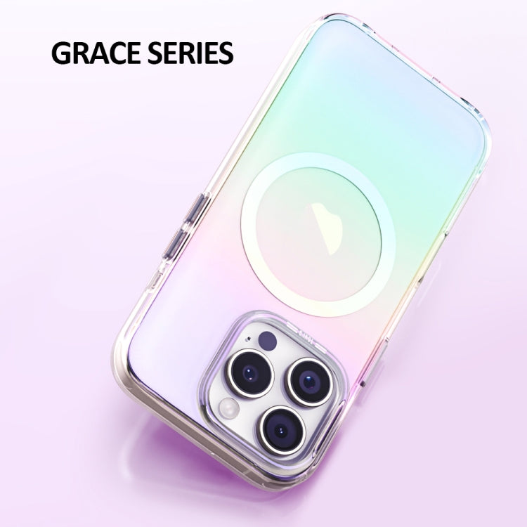 For iPhone 16 Plus TGVIS Grace Series MagSafe Magnetic Phone Case(Blue) - iPhone 16 Plus Cases by TGVIS | Online Shopping South Africa | PMC Jewellery | Buy Now Pay Later Mobicred