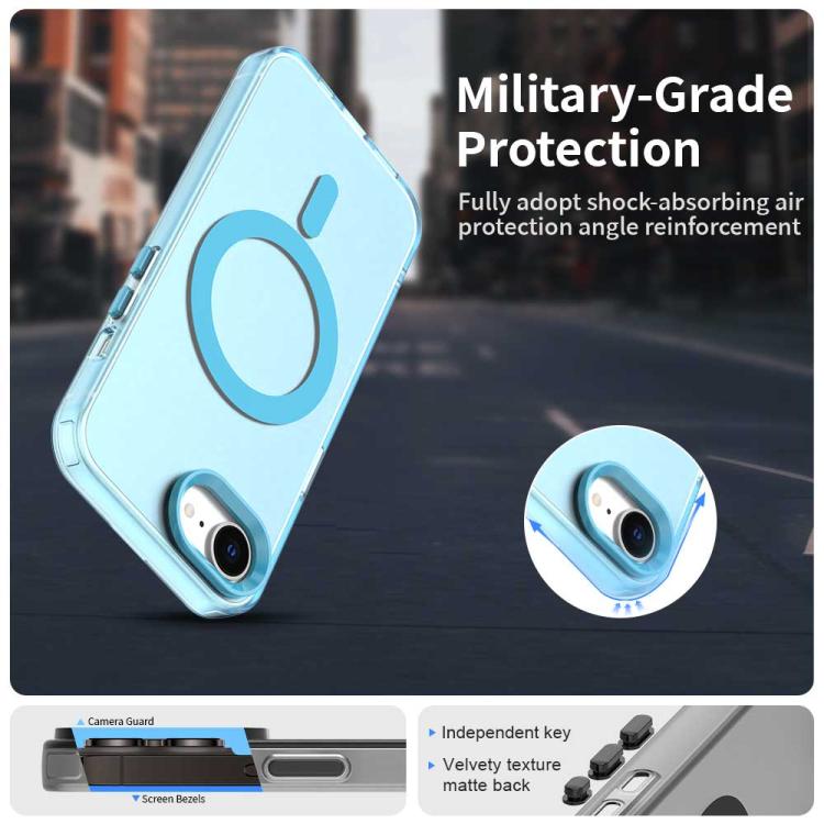 For iPhone 16e Candy Magsafe PC Hybrid TPU Phone Case(Blue) - iPhone 16e Cases by PMC TechLife | Online Shopping South Africa | PMC TechLife | Buy Now Pay Later Mobicred