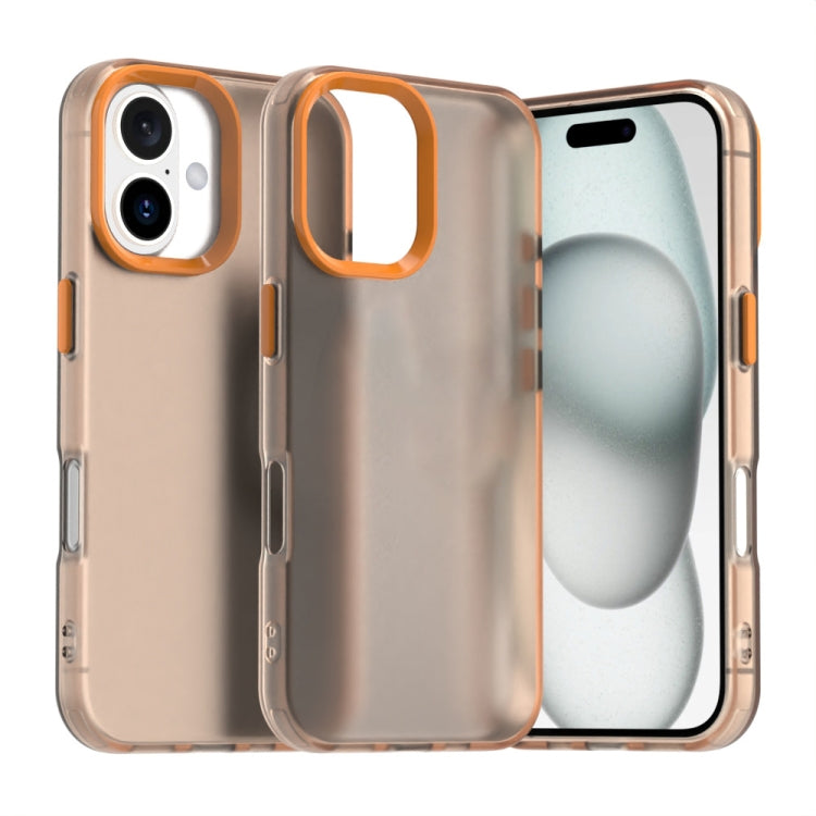 For iPhone 16 Plus Candy PC Hybrid TPU Shockproof Phone Case(Orange) - iPhone 16 Plus Cases by PMC Jewellery | Online Shopping South Africa | PMC Jewellery | Buy Now Pay Later Mobicred