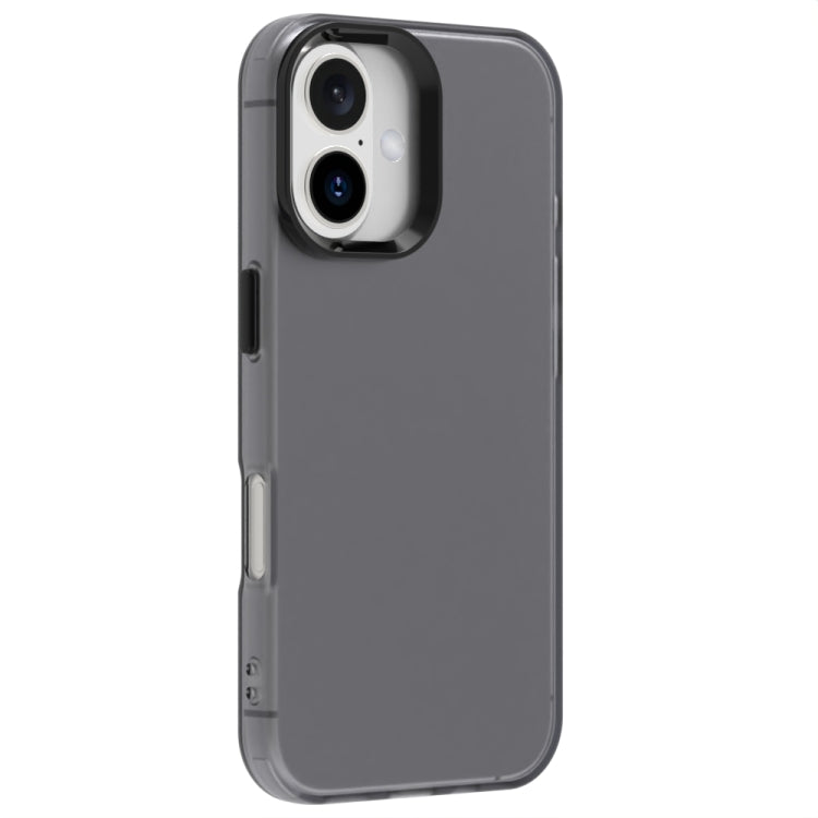 For iPhone 16 Candy PC Hybrid TPU Shockproof Phone Case(Black) - iPhone 16 Cases by PMC Jewellery | Online Shopping South Africa | PMC Jewellery | Buy Now Pay Later Mobicred