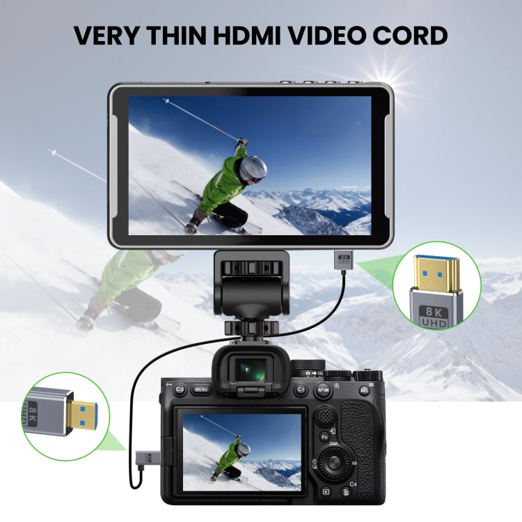 60cm Coaxial Micro HDMI to HDMI 8K UHD 48Gbps Video Connection Cable, Style:Straight Head - Cable by PMC Jewellery | Online Shopping South Africa | PMC Jewellery | Buy Now Pay Later Mobicred